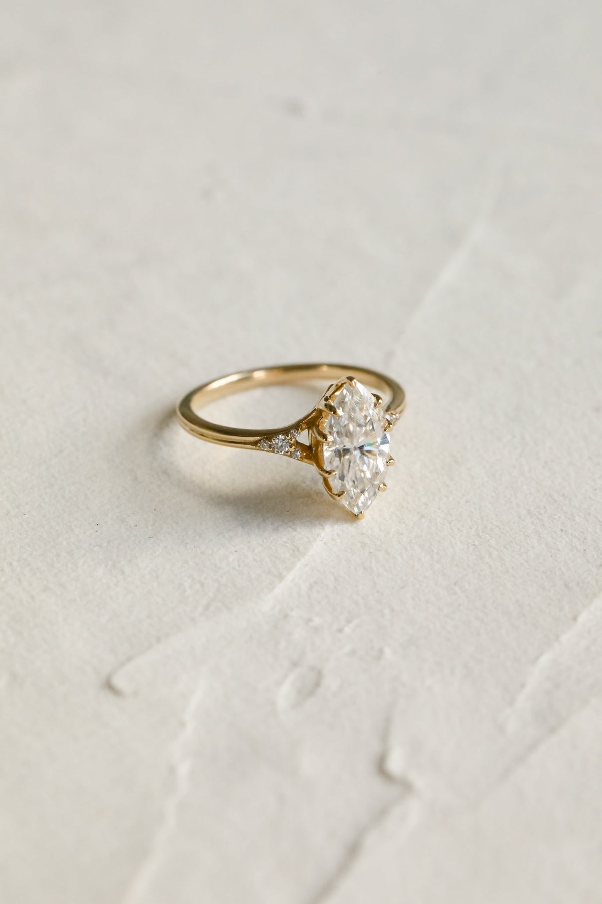1.60 CT Marquise Cluster Lab Grown Diamond Engagement Ring