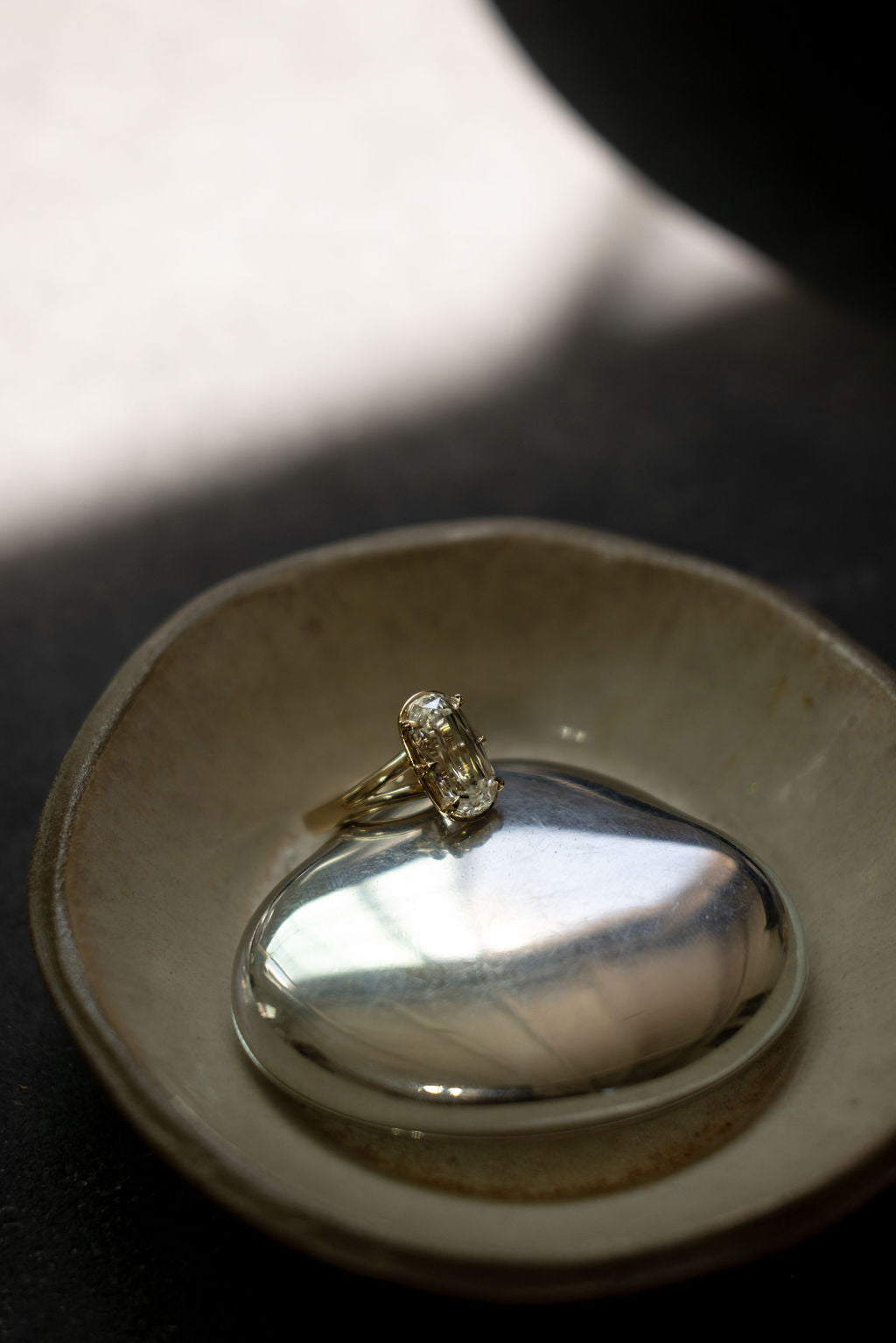 3.70 CT Elongated Cushion Split Shank Lab Grown Diamond Engagement Ring