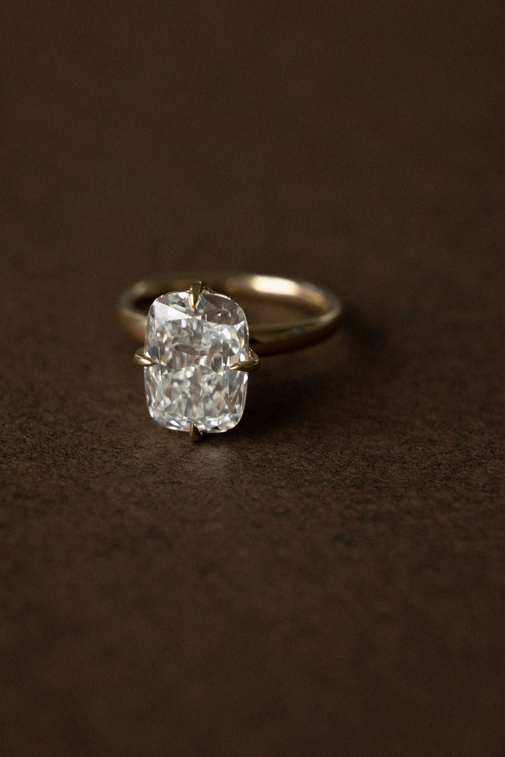 4.75 CT Elongated Cushion Solitaire Lab Grown Diamond Engagement Ring