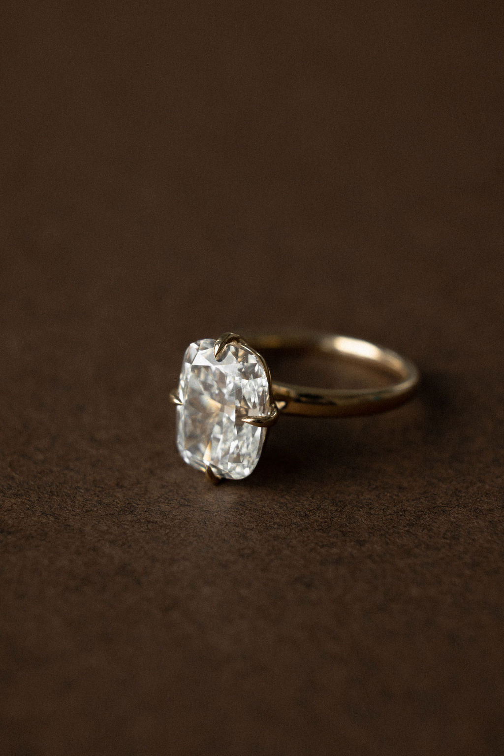 4.75 CT Elongated Cushion Solitaire Lab Grown Diamond Engagement Ring