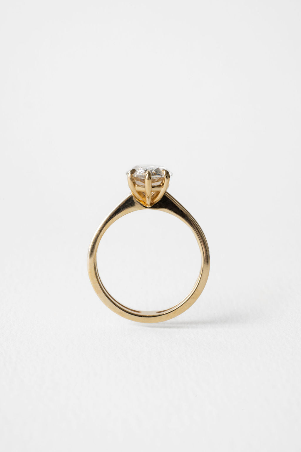 2.30 CT Pear Double Band Solitaire Lab Grown Diamond Engagement Ring