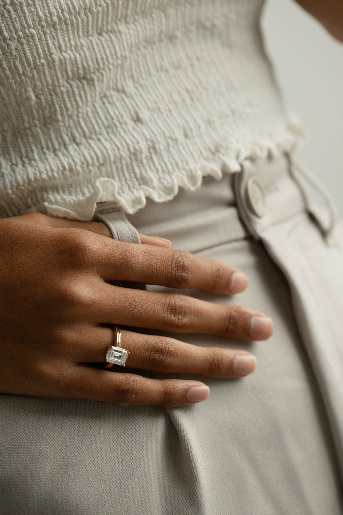 2.50 CT Emerald Cut Solitaire Lab Grown Diamond Engagement Ring