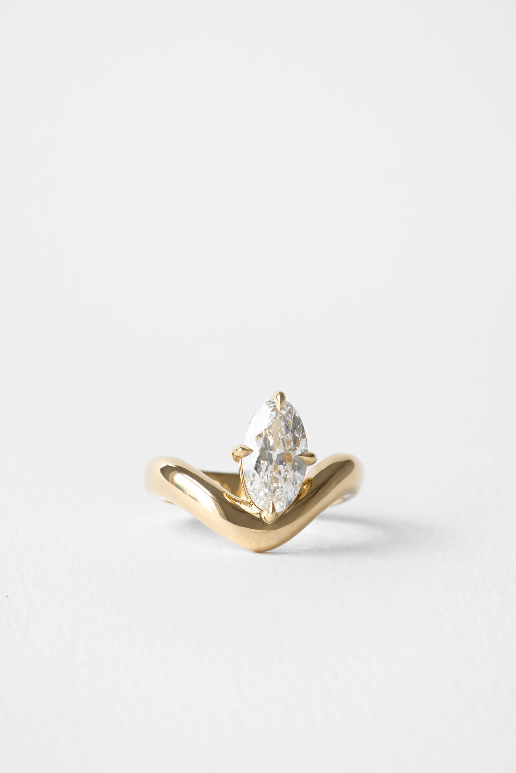 1.75 CT Marquise Swirl Solitaire Lab Grown Diamond Engagement Ring