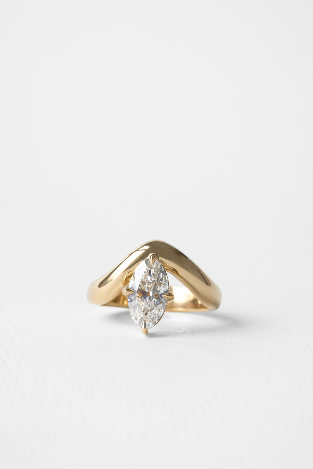 1.75 CT Marquise Swirl Solitaire Lab Grown Diamond Engagement Ring