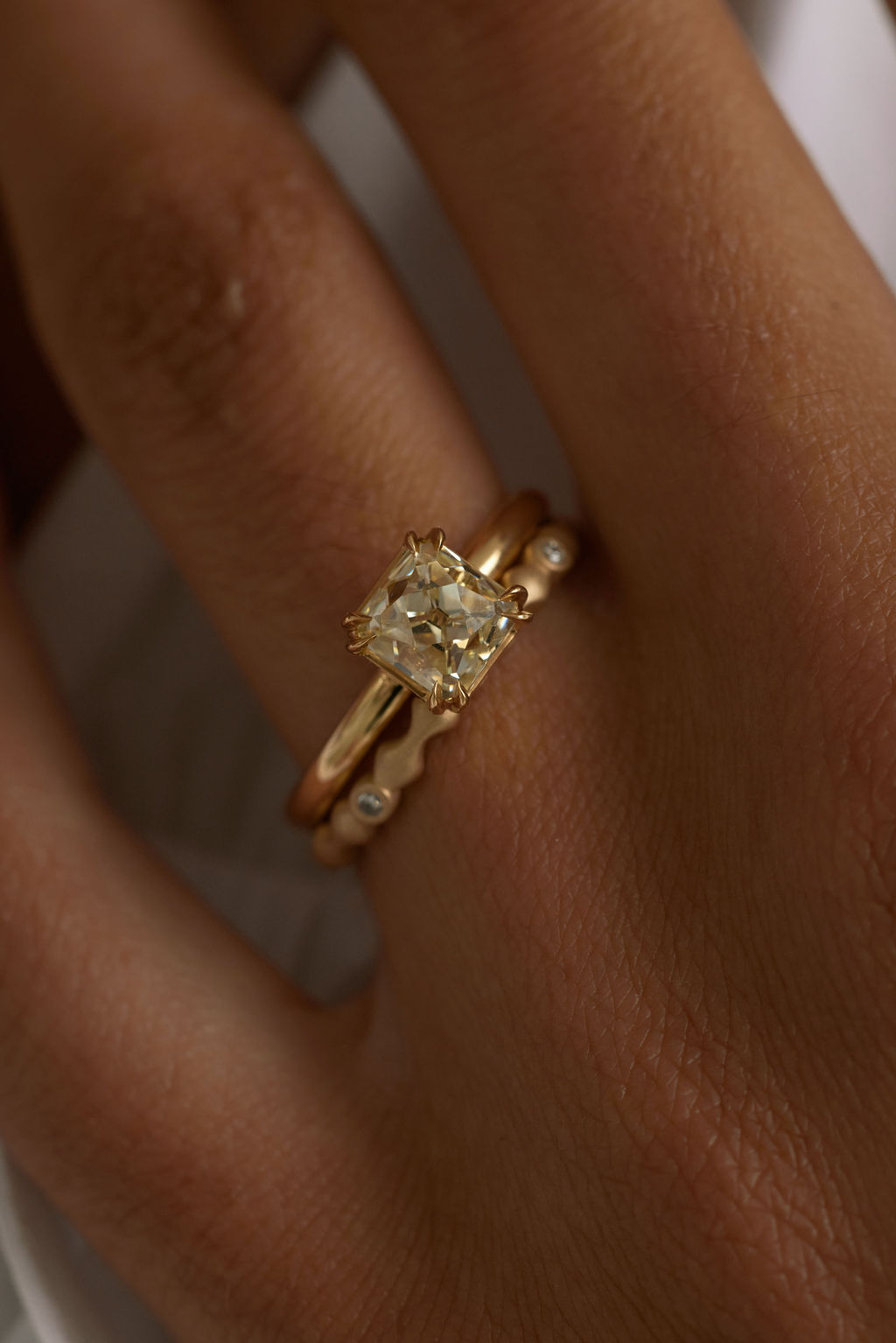 1.71 CT French Cut Cushion Solitaire Lab Grown Diamond Engagement Ring