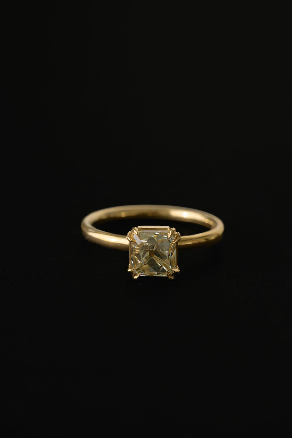 1.71 CT French Cut Cushion Solitaire Lab Grown Diamond Engagement Ring