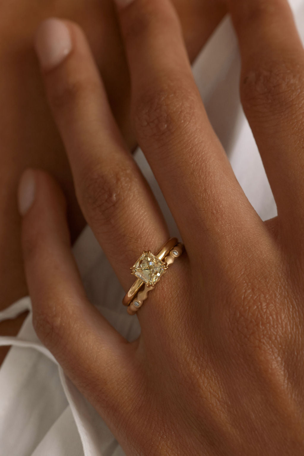 1.71 CT French Cut Cushion Solitaire Lab Grown Diamond Engagement Ring