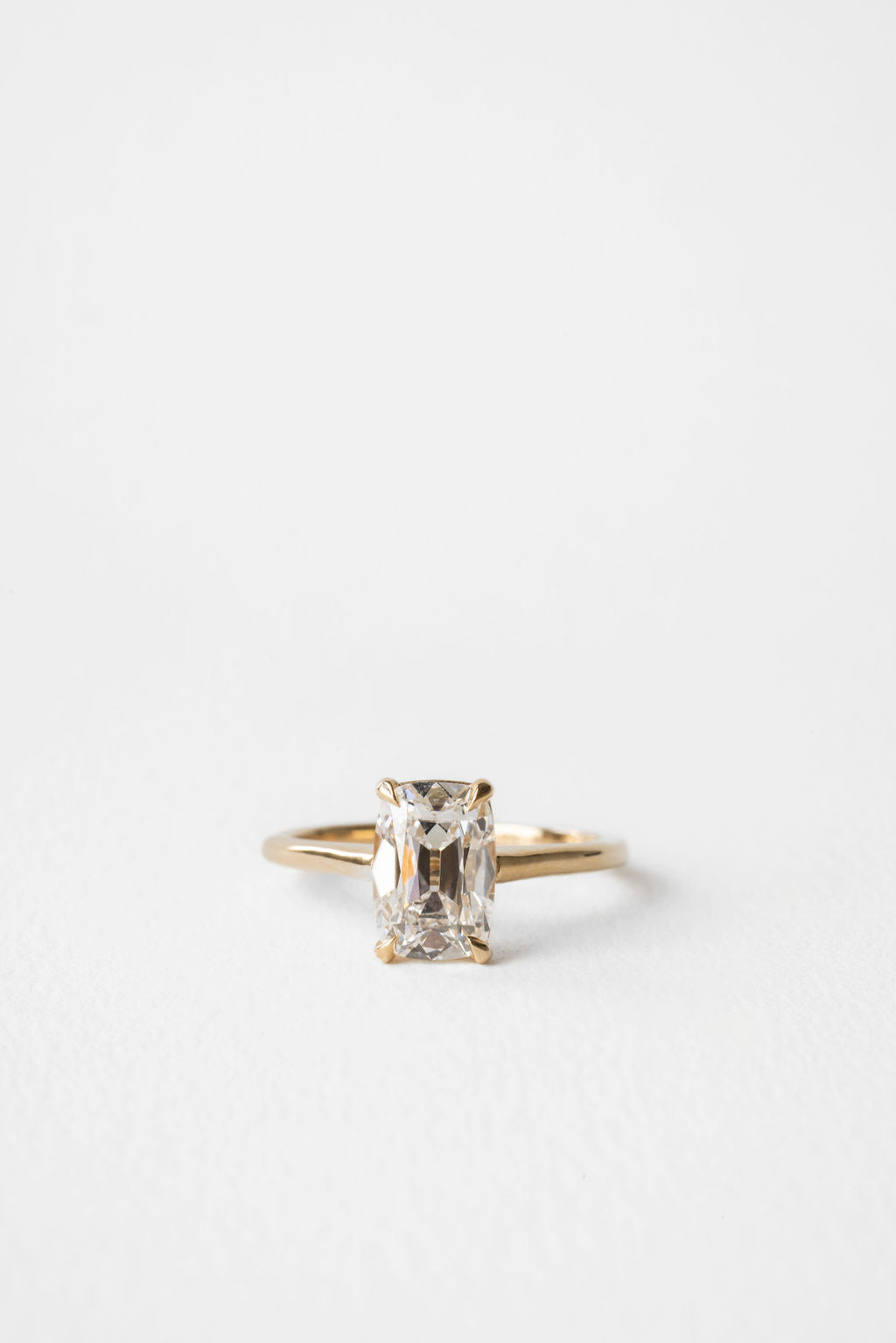 2.00 CT Old Mine Elongated Cushion Solitaire Lab Grown Diamond Engagement Ring