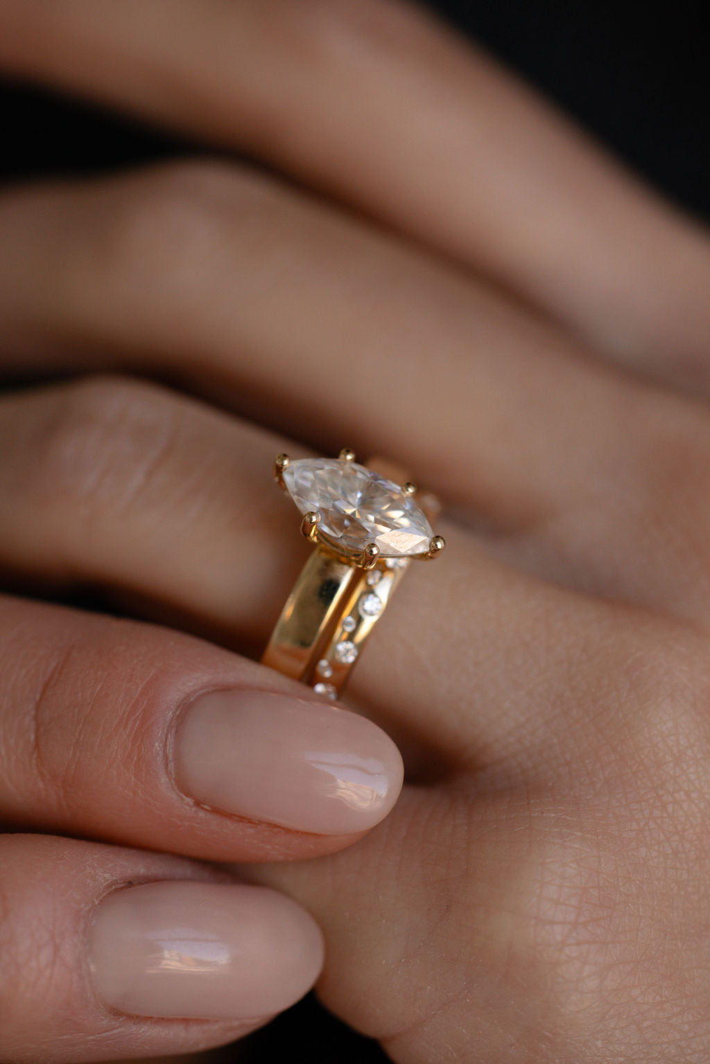 1.50 CT Marquise Solitaire Lab Grown Diamond Engagement Ring
