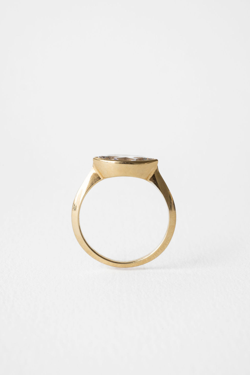1.25 CT Marquise Bezel Lab Grown Diamond Engagement Ring