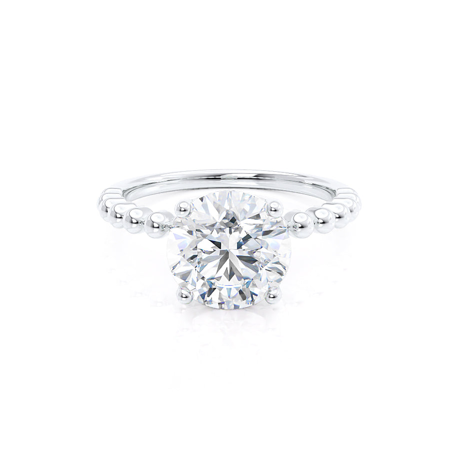 0.80 CT Round Shaped Moissanite Solitaire Engagement Ring 1 0.80 CT Round Shaped Moissanite Solitaire Engagement Ring 1
