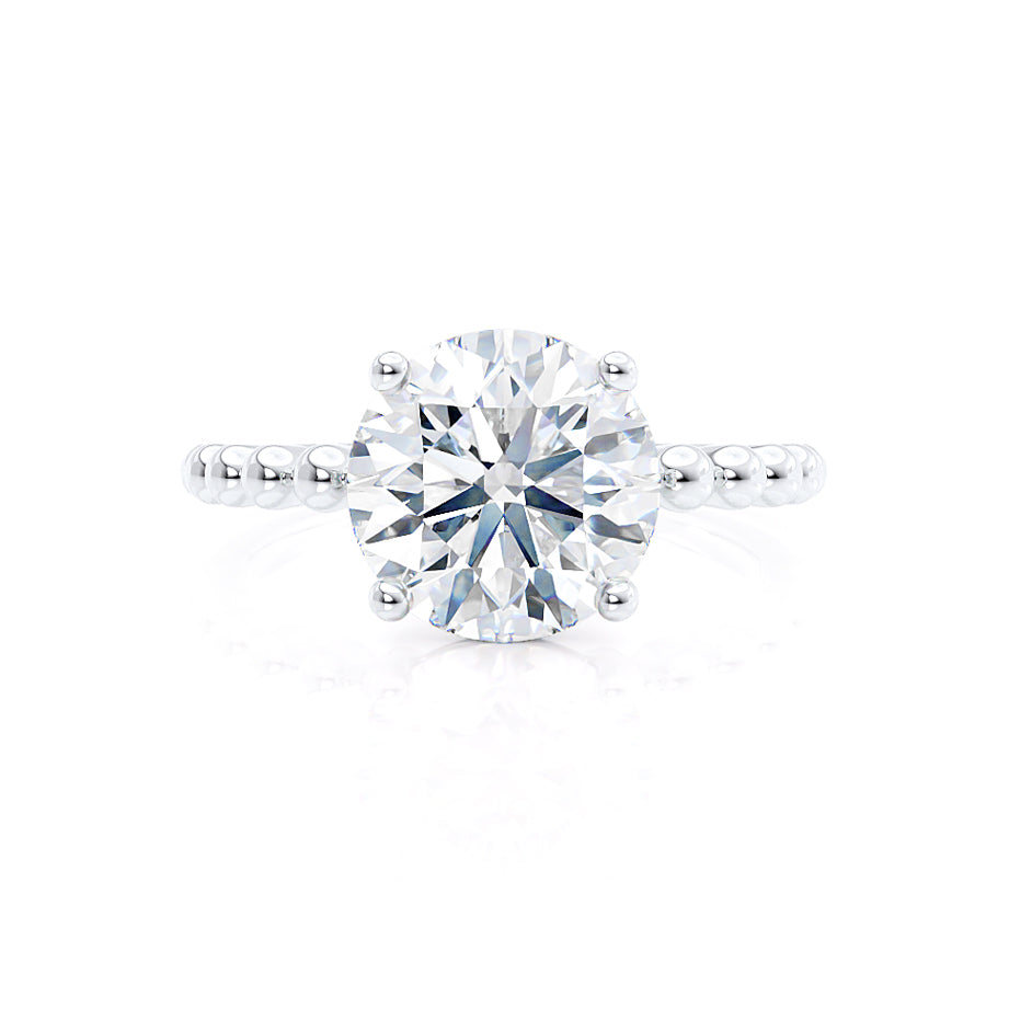 0.80 CT Round Shaped Moissanite Solitaire Engagement Ring 2 0.80 CT Round Shaped Moissanite Solitaire Engagement Ring 2
