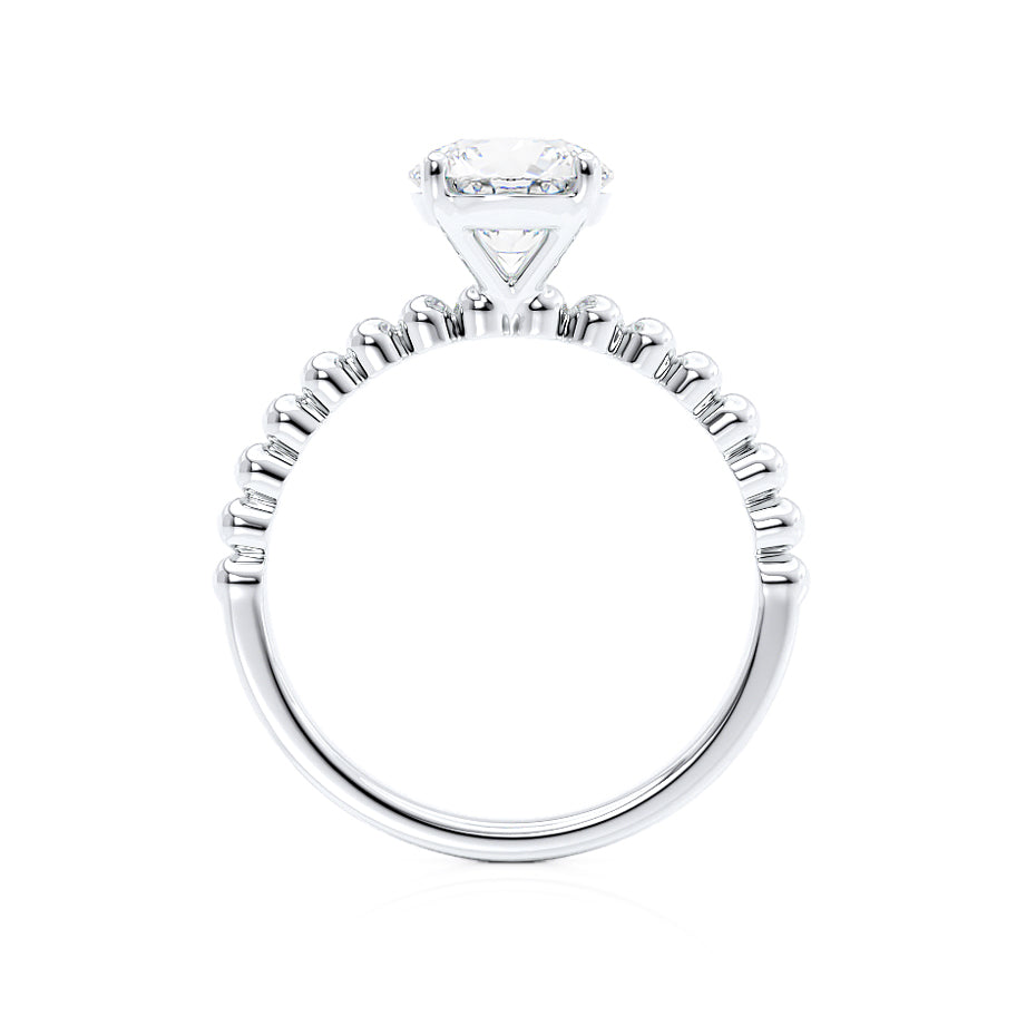 0.80 CT Round Shaped Moissanite Solitaire Engagement Ring 4 0.80 CT Round Shaped Moissanite Solitaire Engagement Ring 4