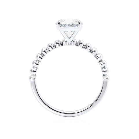 0.80 CT Round Shaped Moissanite Solitaire Engagement Ring 4 0.80 CT Round Shaped Moissanite Solitaire Engagement Ring 4