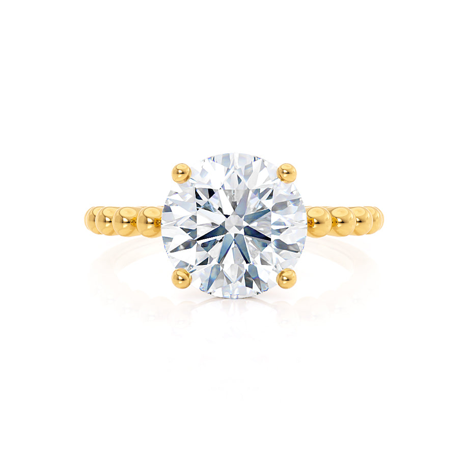 1.0 CT Round Shaped Moissanite Solitaire Bubble Prong Engagement Ring 2 1.0 CT Round Shaped Moissanite Solitaire Bubble Prong Engagement Ring 2