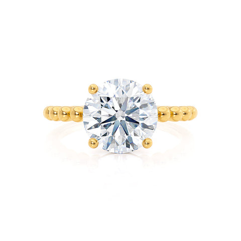 1.0 CT Round Shaped Moissanite Solitaire Bubble Prong Engagement Ring 2 1.0 CT Round Shaped Moissanite Solitaire Bubble Prong Engagement Ring 2