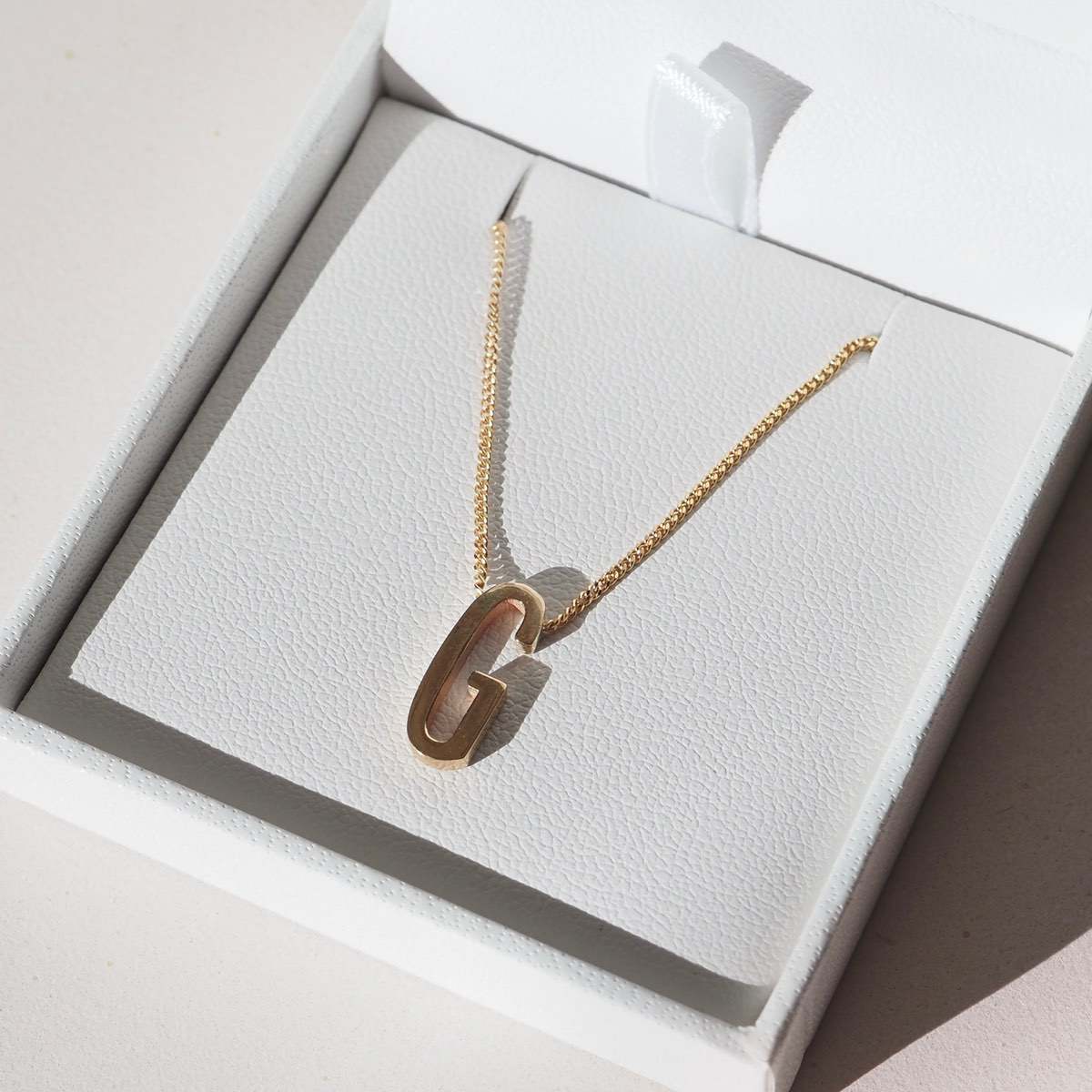 Large Letter Pendant Necklace