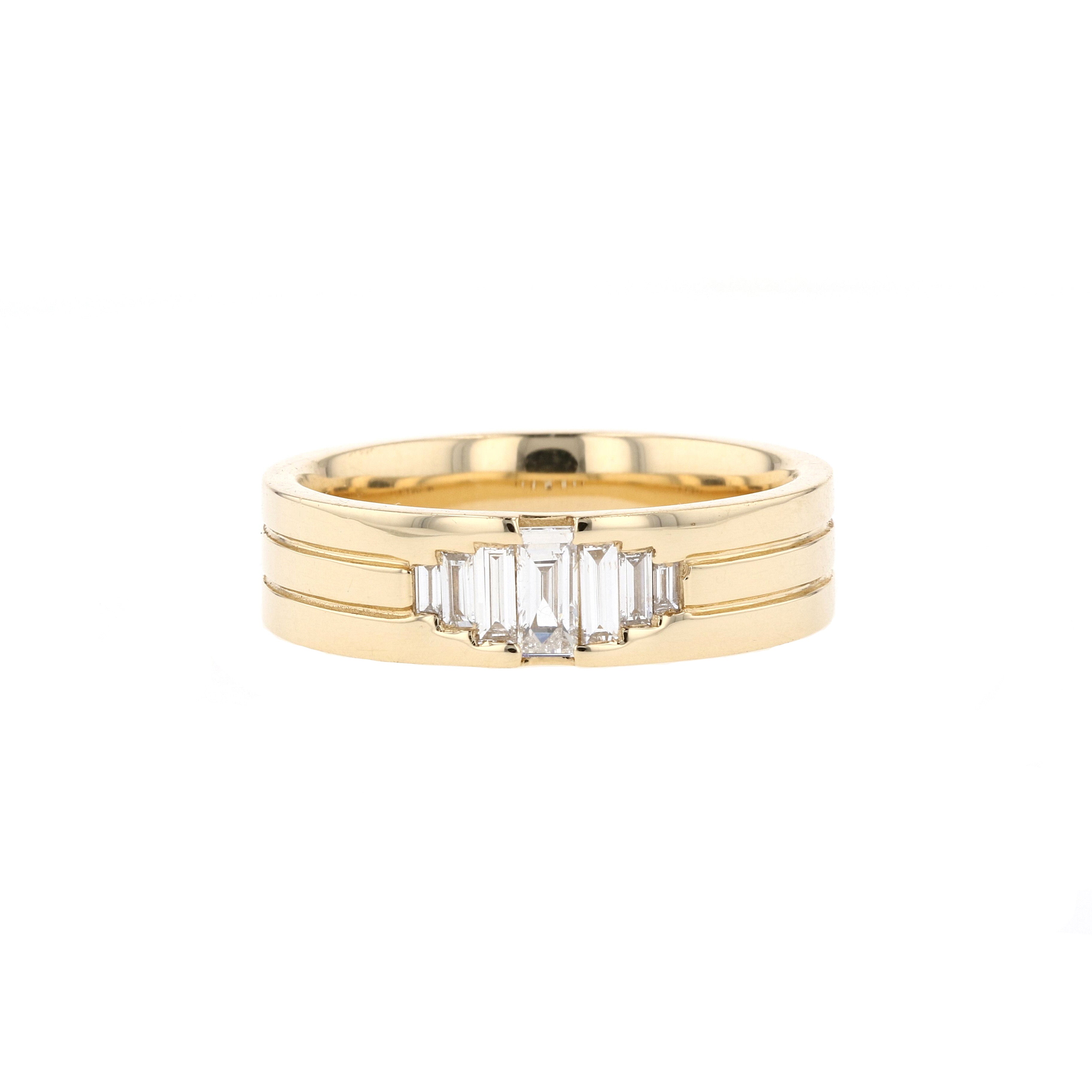 Stone Setting Classic High-Polish Finish Men's Band 4 Stone Setting Classic High-Polish Finish Men's Band 4