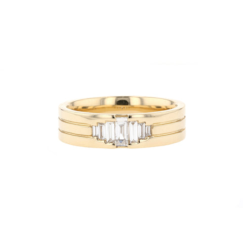 Stone Setting Classic High-Polish Finish Men's Band 4 Stone Setting Classic High-Polish Finish Men's Band 4