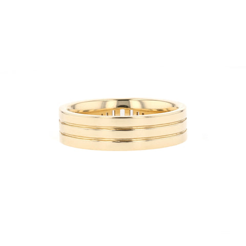 Stone Setting Classic High-Polish Finish Men's Band 3 Stone Setting Classic High-Polish Finish Men's Band 3