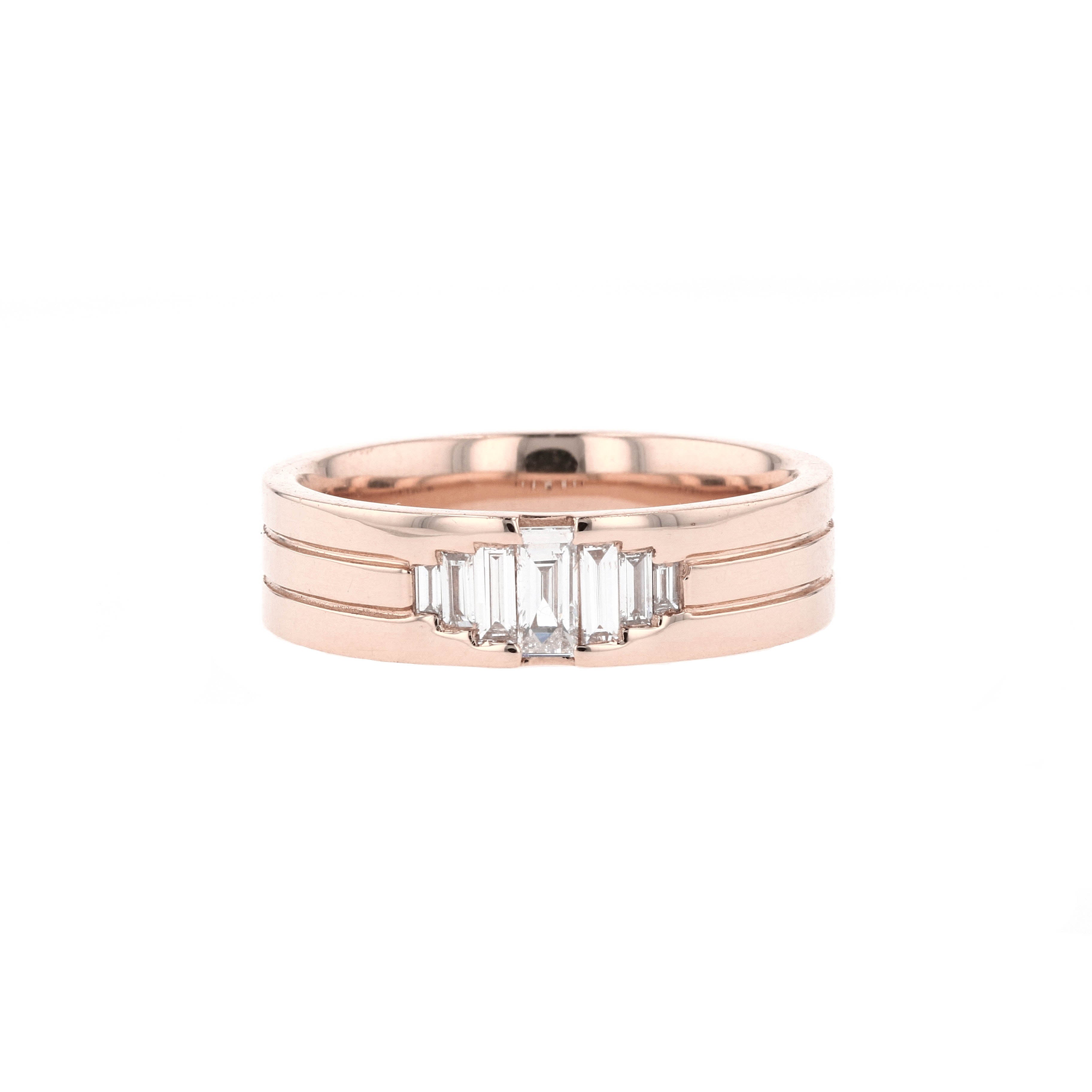 Stone Setting Classic High-Polish Finish Men's Band 8 Stone Setting Classic High-Polish Finish Men's Band 8
