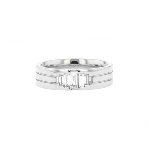 Stone Setting Classic High-Polish Finish Men's Band 1 Stone Setting Classic High-Polish Finish Men's Band 1