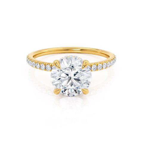 1.0 CT Round Shaped Moissanite Hidden Halo Style Engagement Ring 1 1.0 CT Round Shaped Moissanite Hidden Halo Style Engagement Ring 1