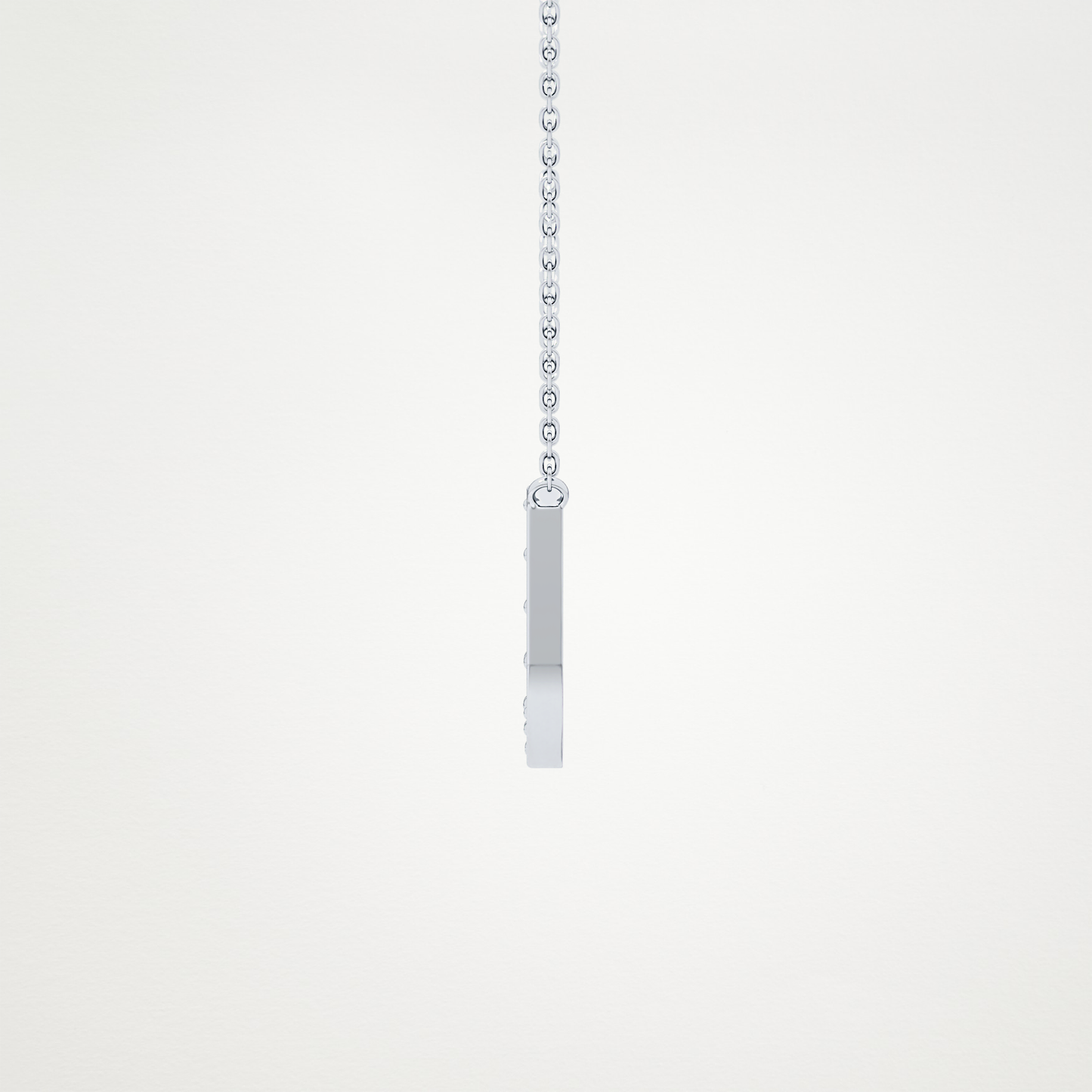 0.26 TCW Round Lab Grown Diamond U Initial Pendant Necklace