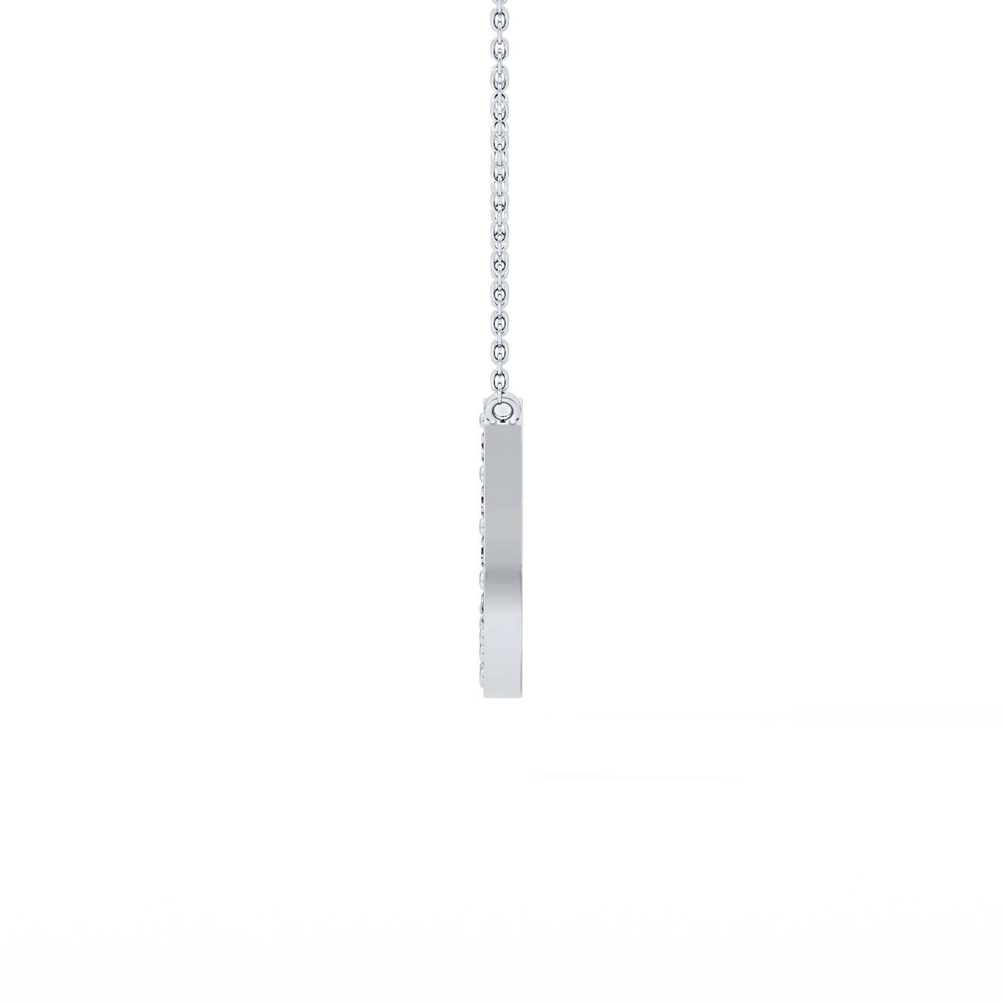 0.356 TCW Round Lab Grown Diamond J Initial Pendant Necklace