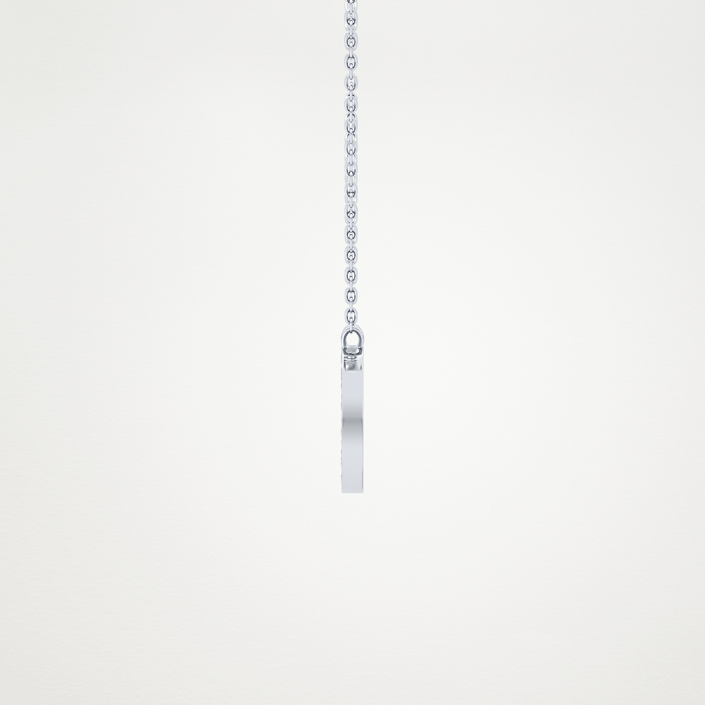 0.243 TCW Round Lab Grown Diamond D Initial Pendant Necklace
