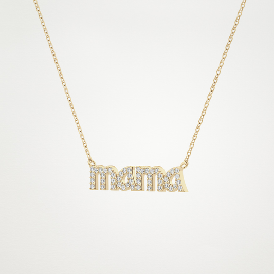 0.17 TCW Round Lab Grown Diamond MAMA Necklace