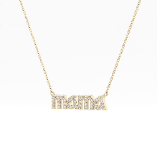 0.17 TCW Round Lab Grown Diamond MAMA Necklace