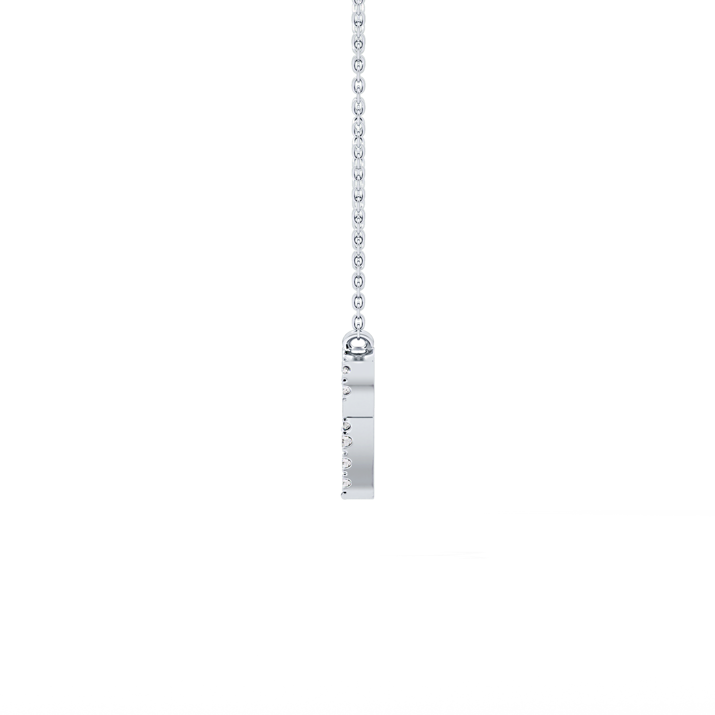 0.098 TCW Round Lab Grown Diamond Aries Zodiac Sign Necklace