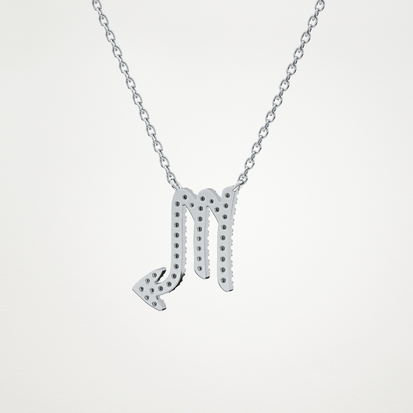 0.093 TCW Round Lab Grown Diamond Scorpio Zodiac Sign Necklace