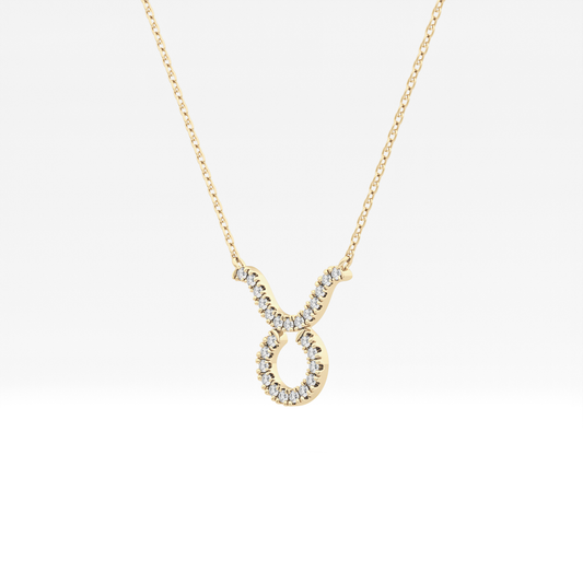 0.042 TCW Round Lab Grown Diamond Sagittarius Zodiac Sign Necklace