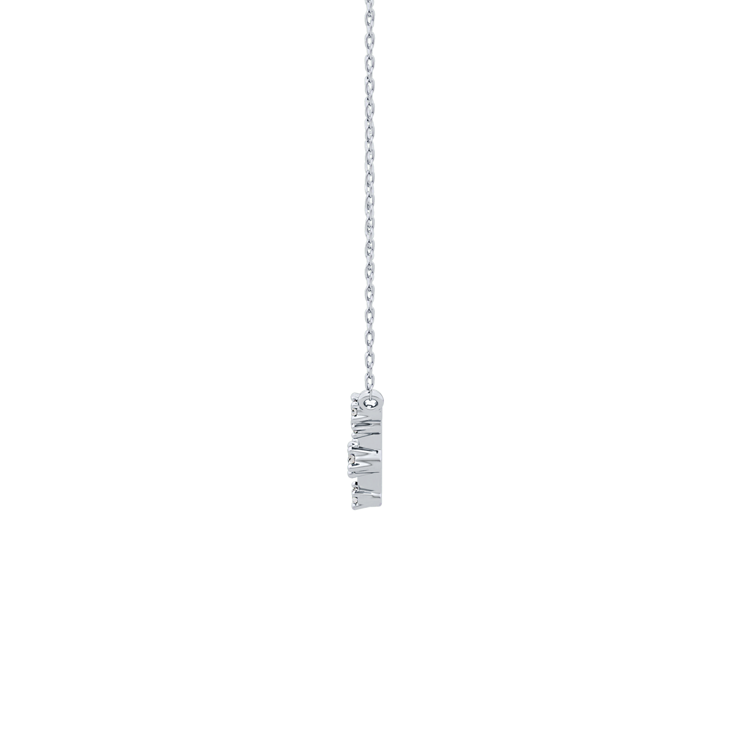 0.078 TCW Round Lab Grown Diamond Libra Zodiac Constellation Necklace