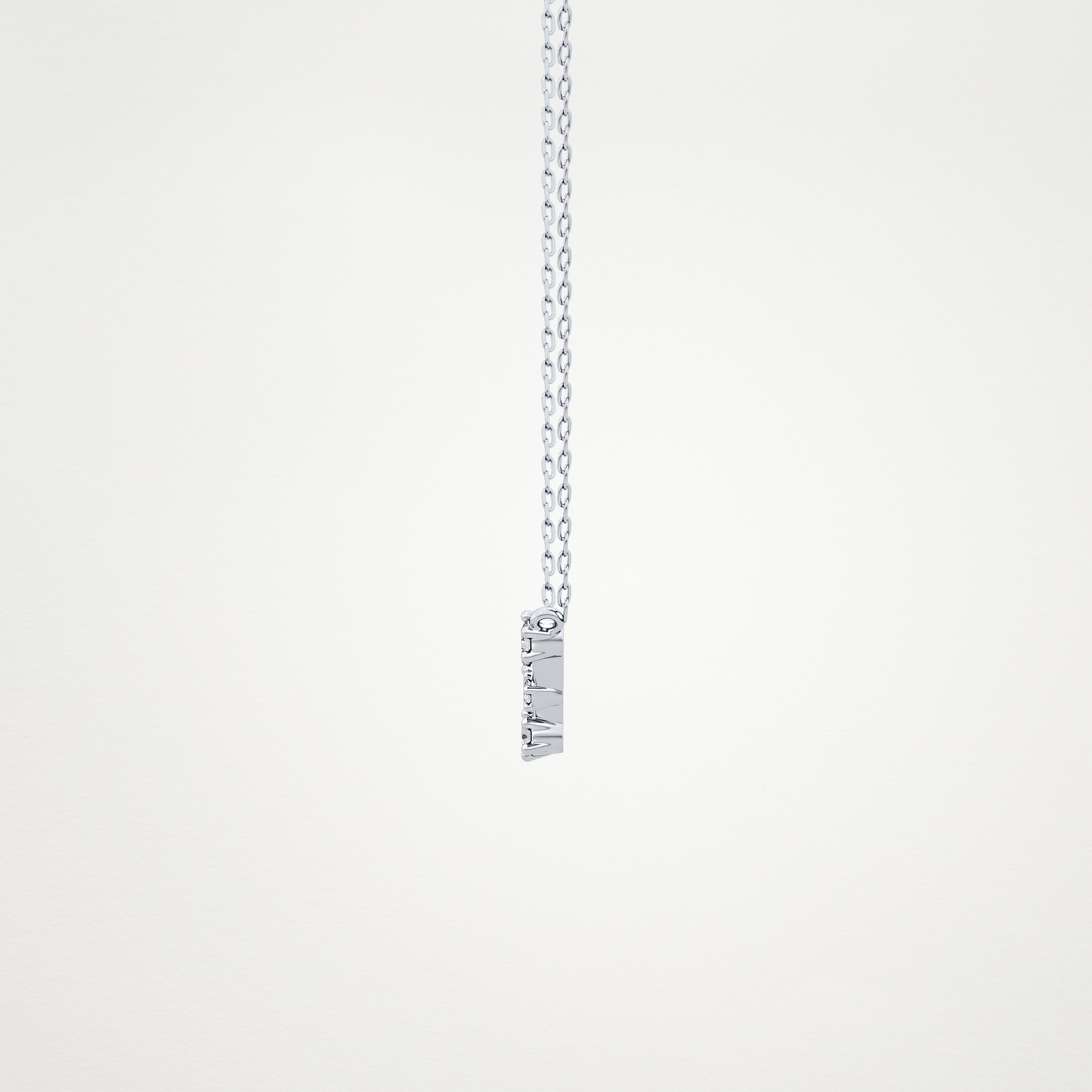 0.103 TCW Round Lab Grown Diamond Pisces Zodiac Constellation Necklace