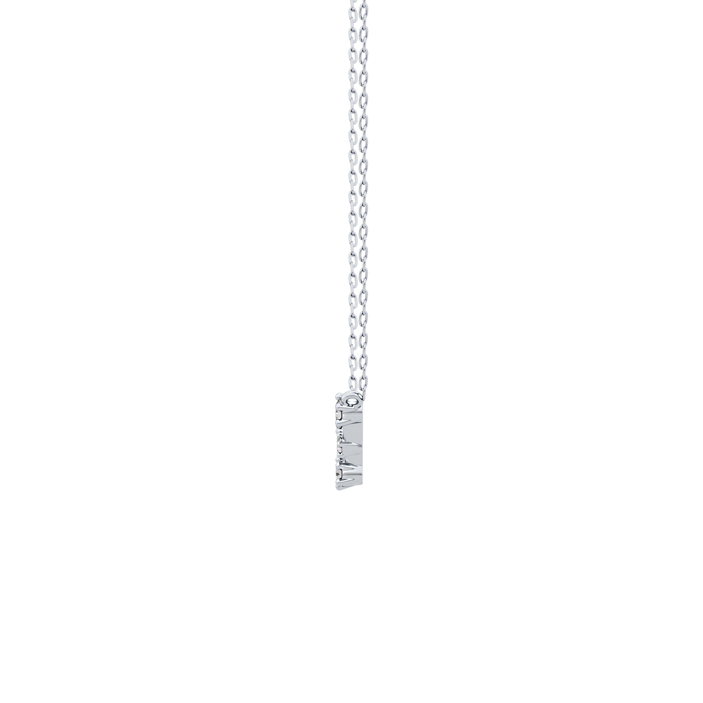 0.103 TCW Round Lab Grown Diamond Pisces Zodiac Constellation Necklace
