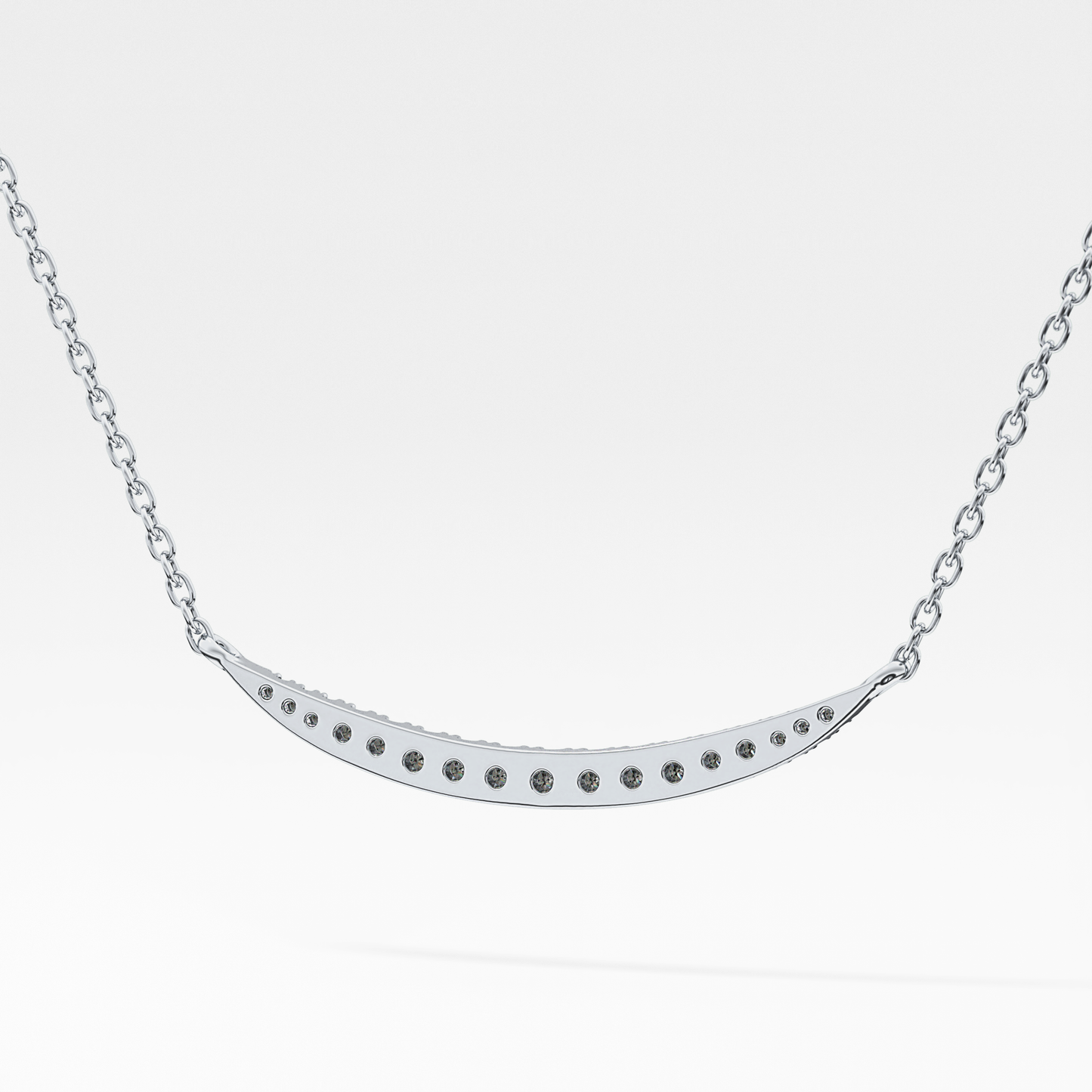 0.091 TCW Round Lab Grown Diamond Multi Stone Necklace