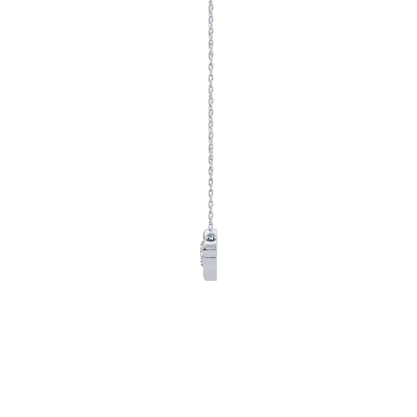 0.07 TCW Round Lab Grown Diamond Twig Necklace