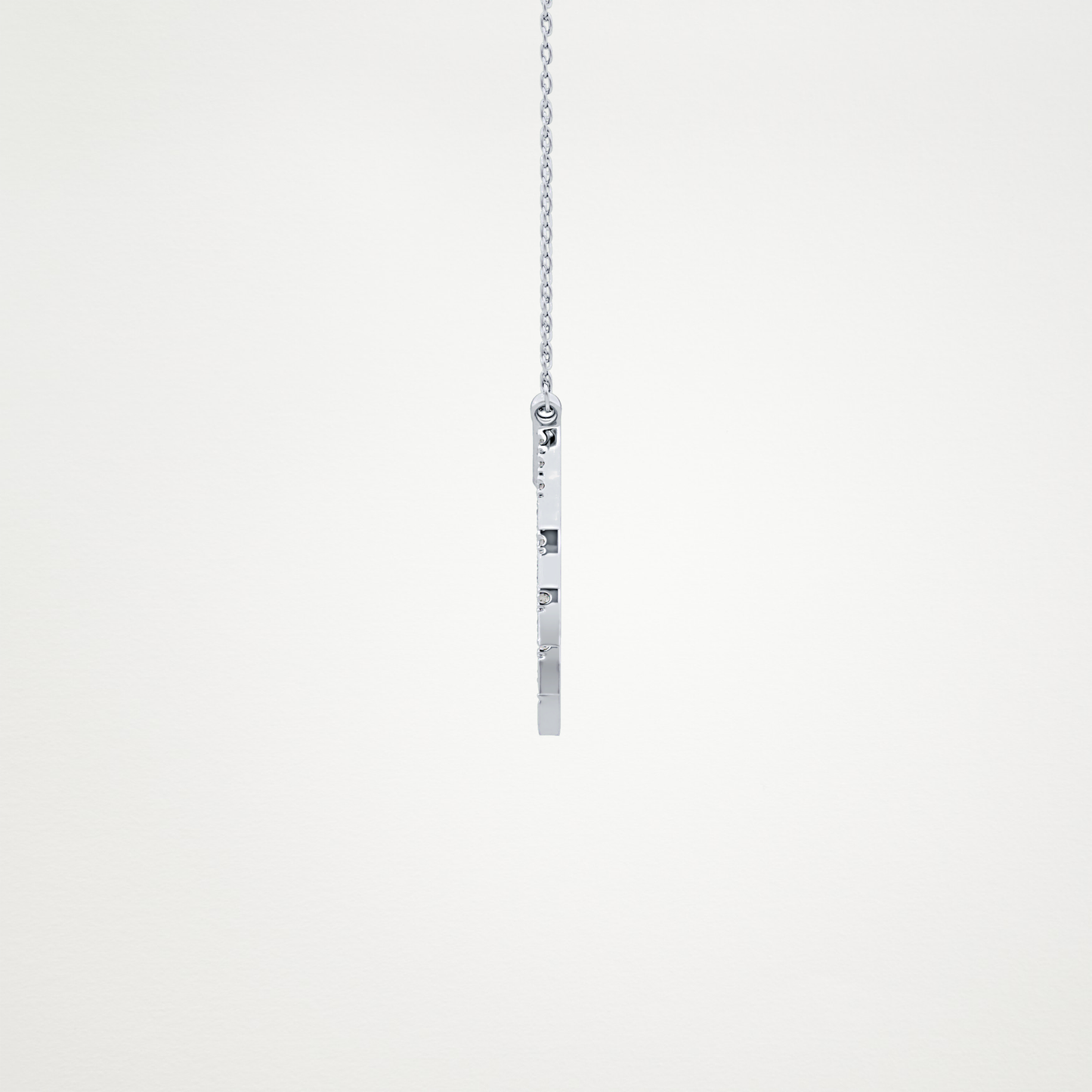 0.426 TCW Round Lab Grown Diamond Rising Sun Necklace