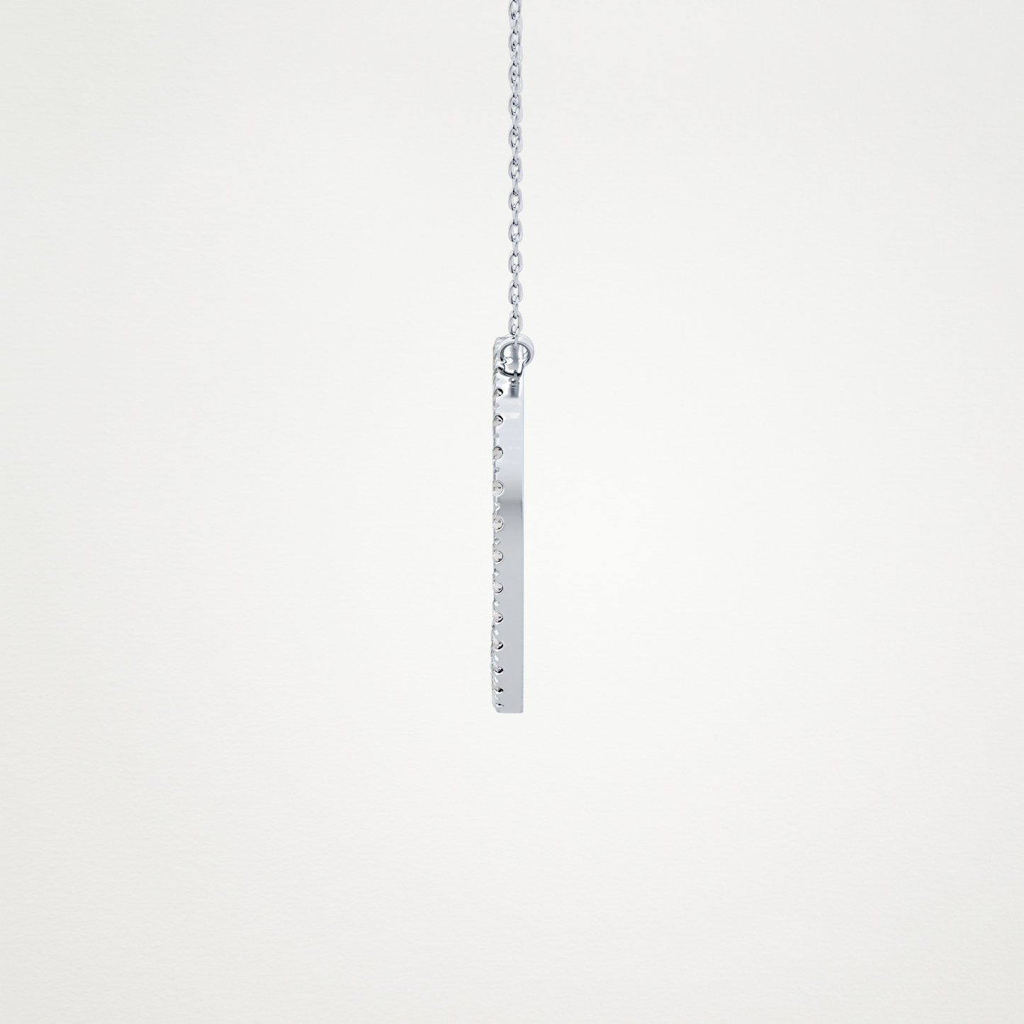 0.435 TCW Round Lab Grown Diamond D Initial Necklace