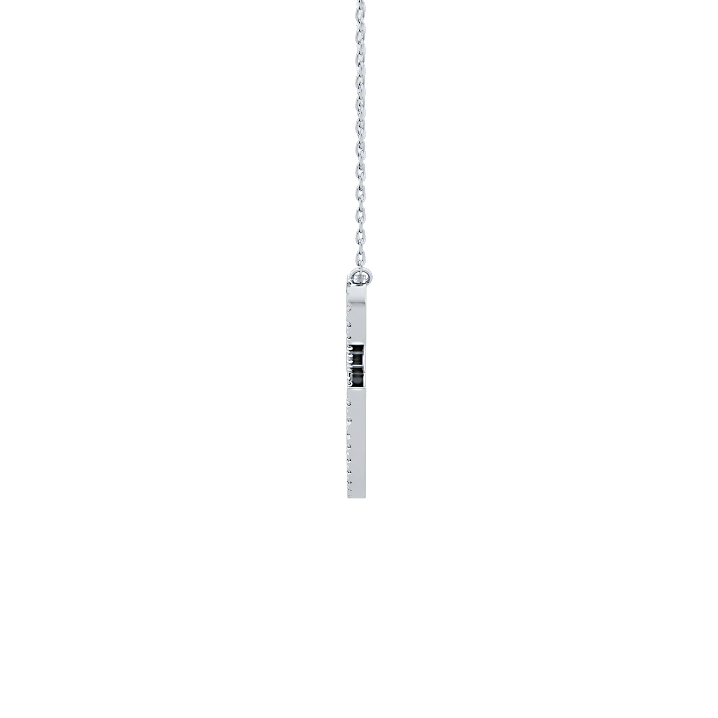 1.5 TCW Emerald Lab Grown Diamond Bezel Necklace