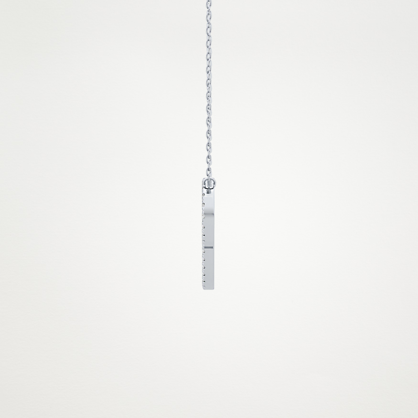 0.138 TCW Round Lab Grown Diamond P Initial Necklace