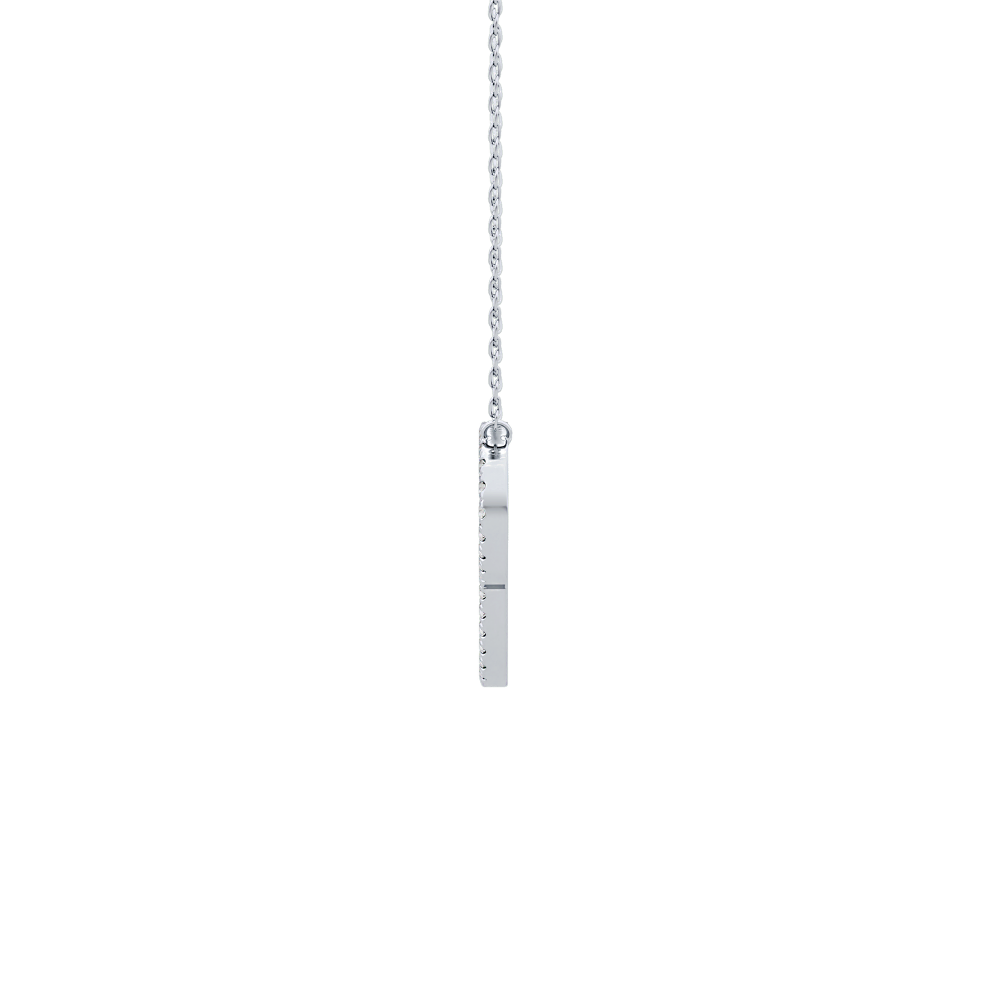 0.138 TCW Round Lab Grown Diamond P Initial Necklace