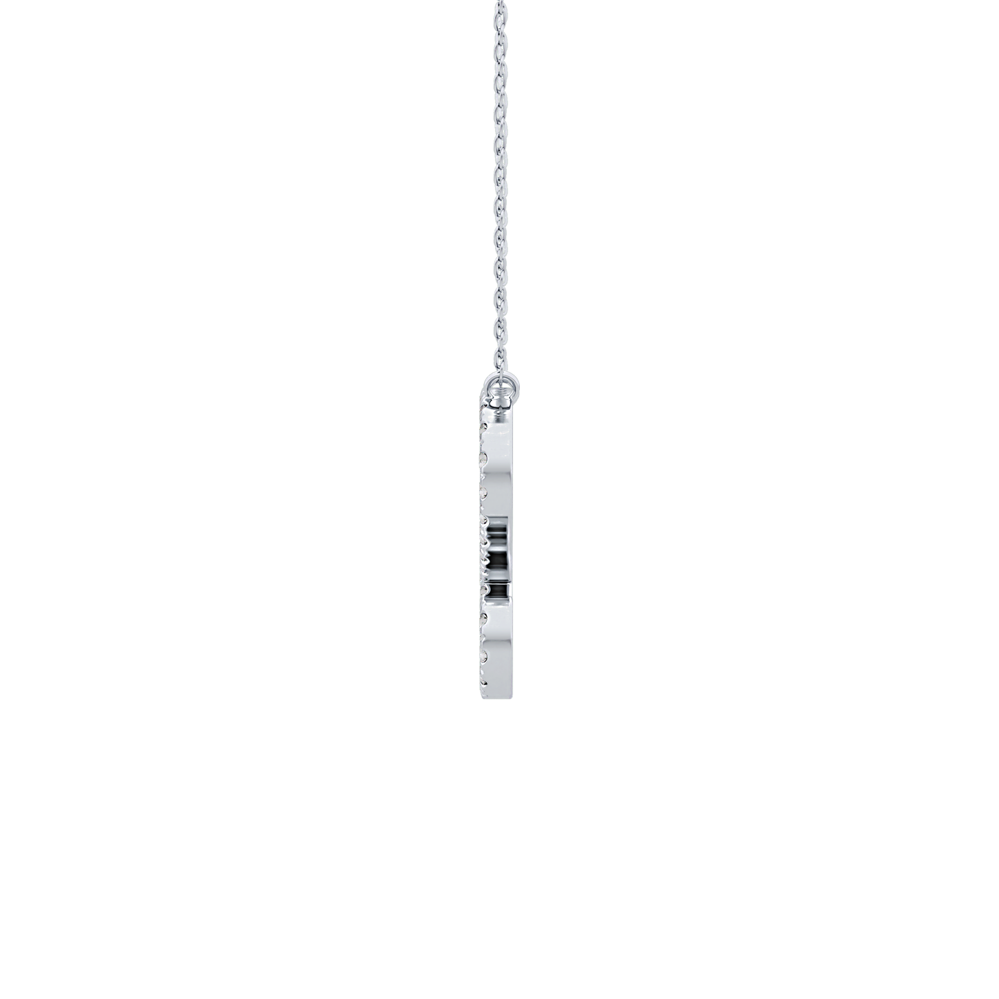 1.5 TCW Emerald Lab Grown Diamond Bezel Necklace