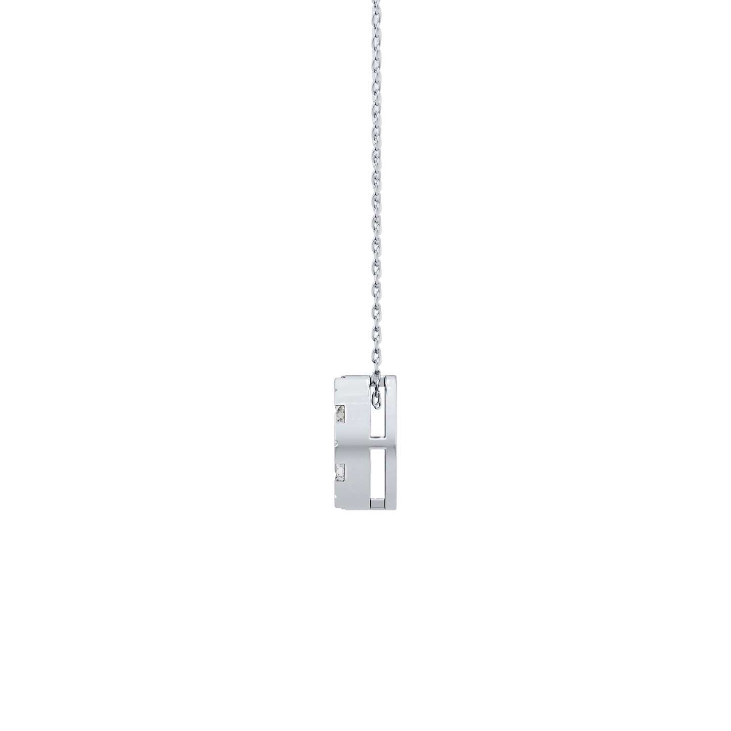 0.54 TCW Round Lab Grown Diamond Multi Stone Oval Pendant Necklace