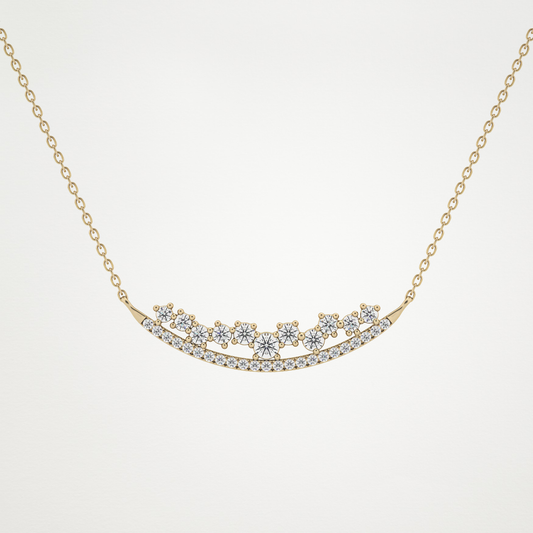 0.359 TCW Round Lab Grown Diamond Charm Necklace