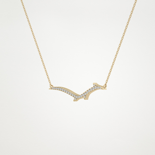 0.123 TCW Round Lab Grown Diamond Charm Necklace