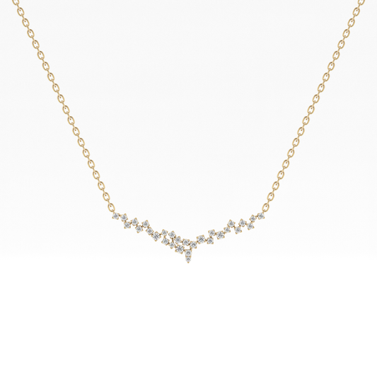 1.5 TCW Emerald Lab Grown Diamond Bezel Necklace
